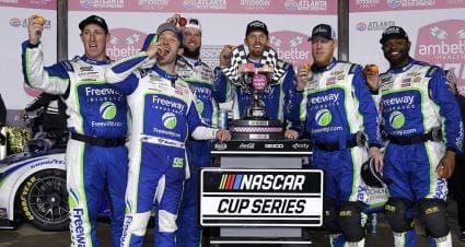 Thrilling Three-Wide Finish Defines NASCAR Cup Series at Atlanta Motor Speedway